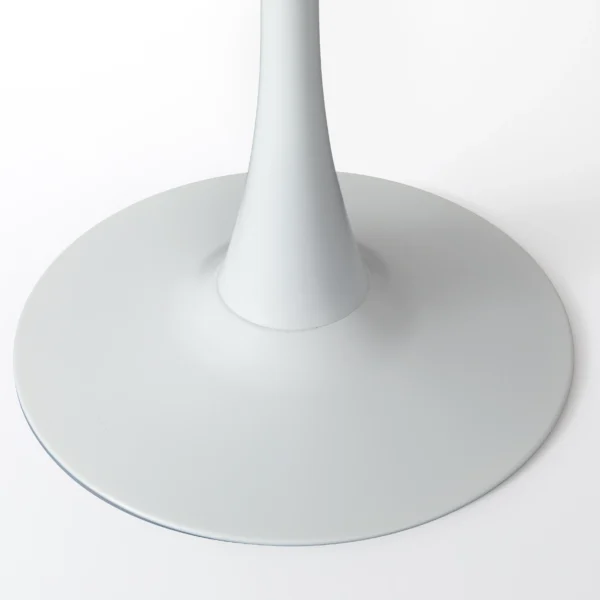 RENA WHITE SLENDER PEDISTAL BASE DINING TABLE - Image 5